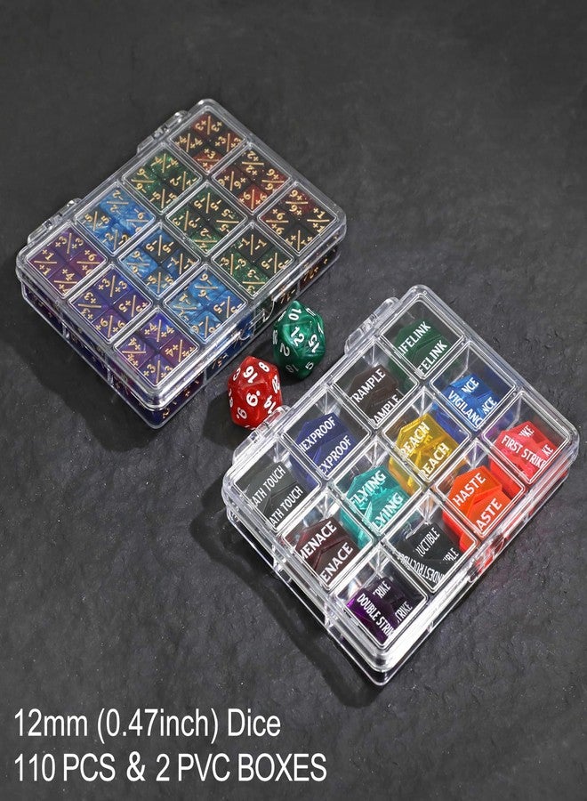 FourDragons 110 Pieces MTG Abilities Keyword Tokens 12mm Dice Counters Set for Magic The Gatering, MTG Life Counter Buff Tokens with Box, Compatible with TCG CCG Magic Card Games Accessories - Image 4